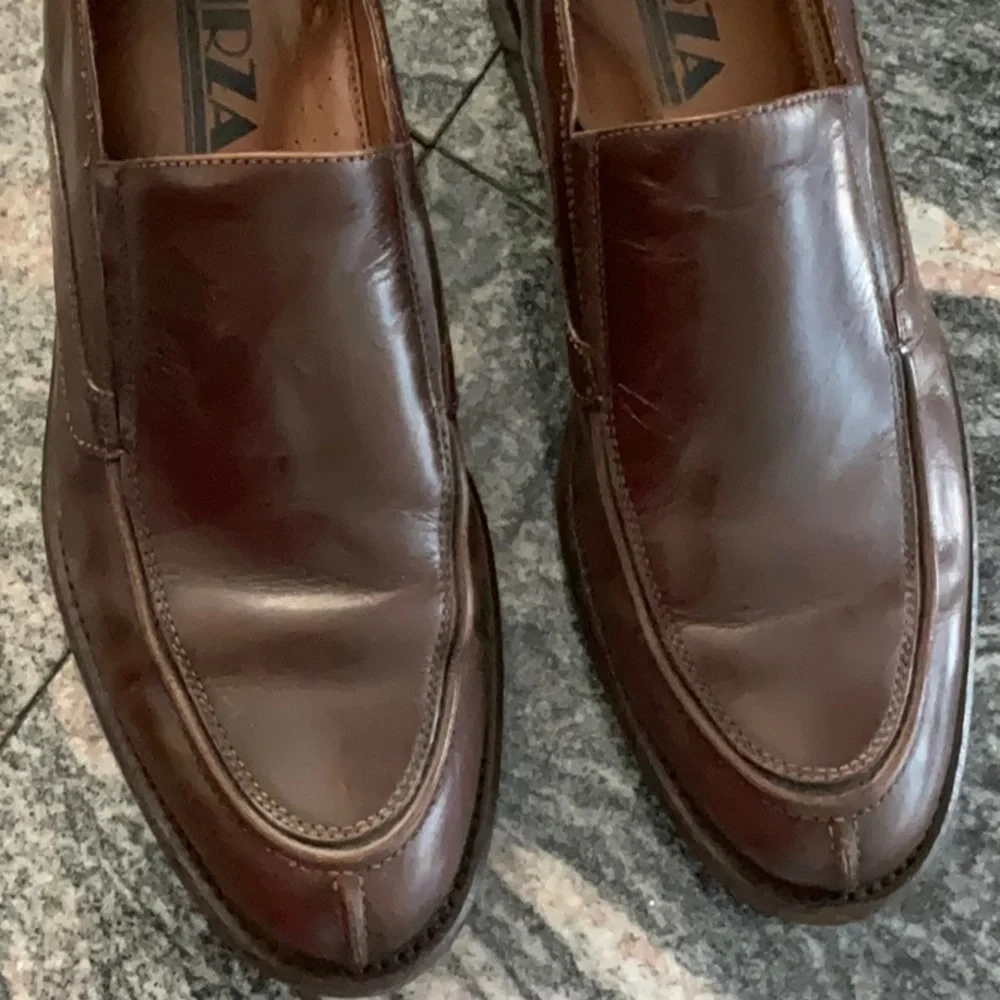 Girza Leather Loafers Men’s Shoes Brown Size 10